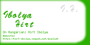 ibolya hirt business card